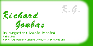richard gombas business card