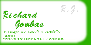 richard gombas business card